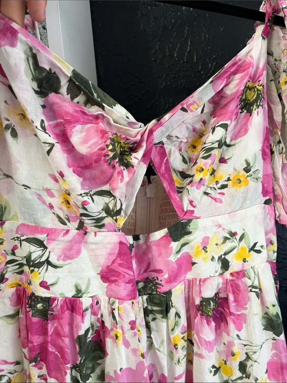 Abercrombie & Fitch Pink Floral Maxi Dress L